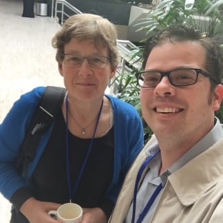 Selfie nicholas janes and ellen vos at 2016 coursera partners conference )