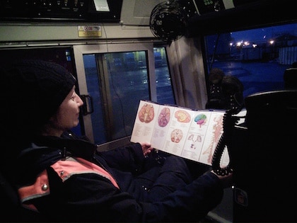 A train driver learning medical neuroscience